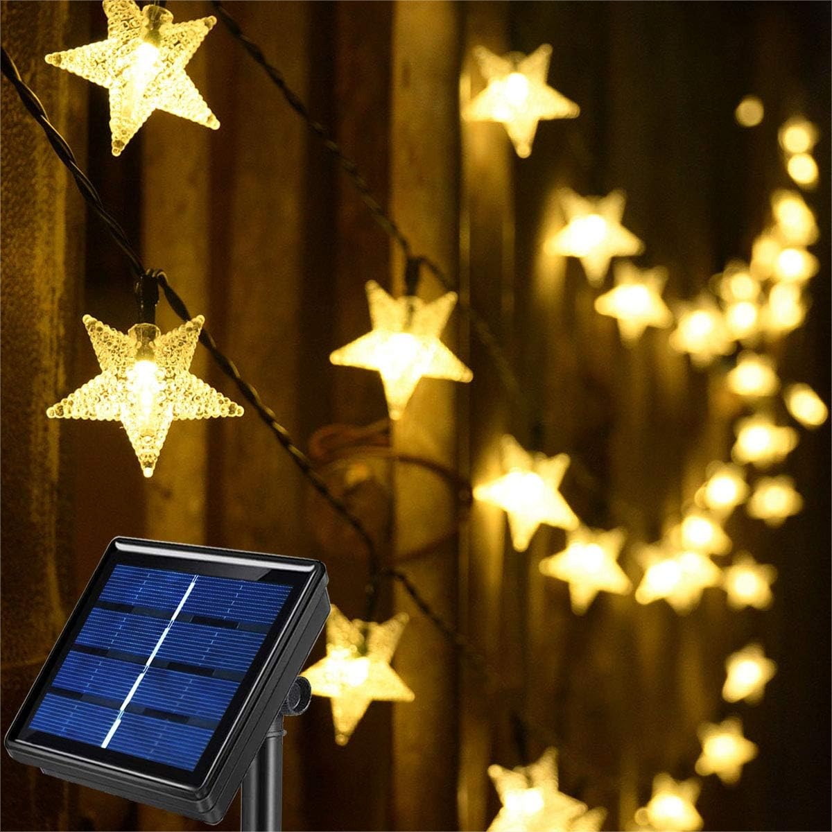 Outdoor Lighting For Patio - 50ft 120 LED Solar Star Fairy