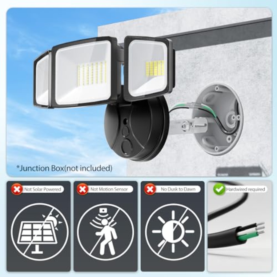 2 Pack 75W Flood Lights Outdoo - огляд і ціна Outdoor Lighting Led Fixtures