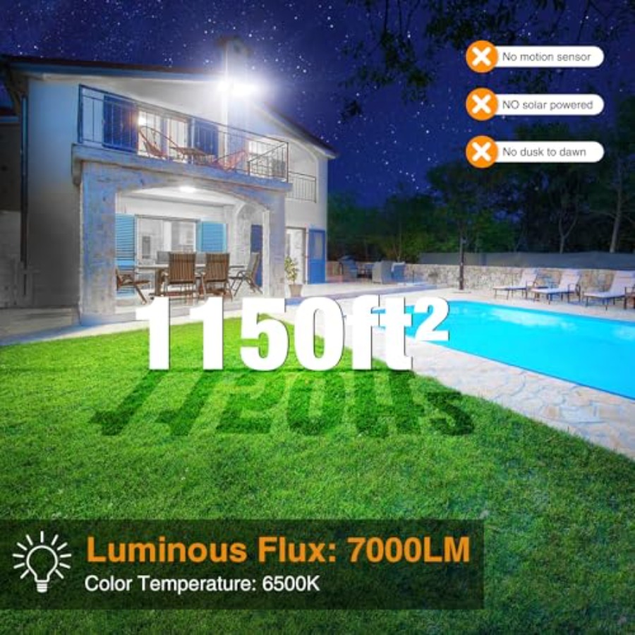 2 Pack 75W Flood Lights Outdoo - огляд і ціна Outdoor Lighting Led Fixtures