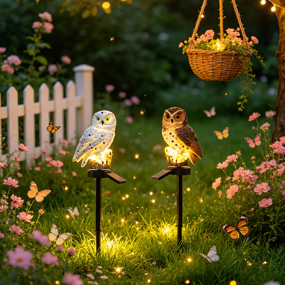 Owl Solar Light, Resin Owl Gro - огляд і ціна Outdoor Lighting For Patio