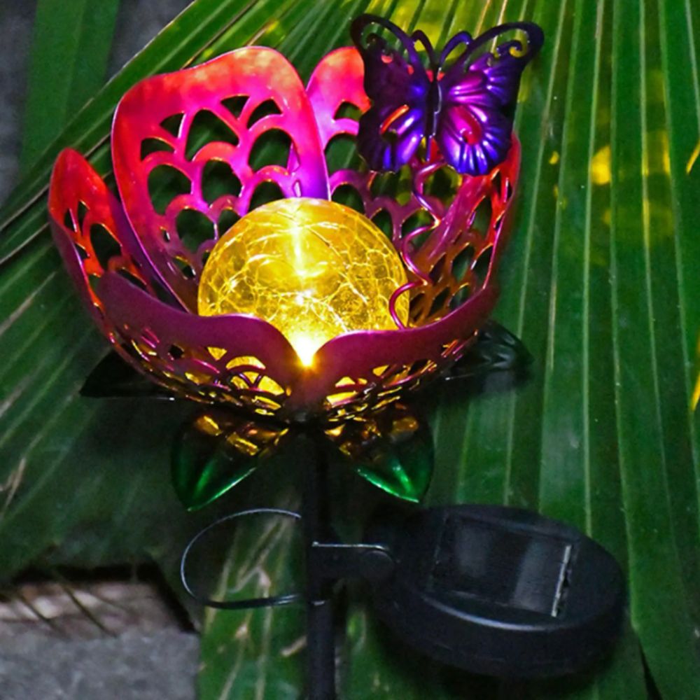 Lotus Shaped Solar Powered Lam - огляд і ціна Outdoor Lighting Ground Fixtures