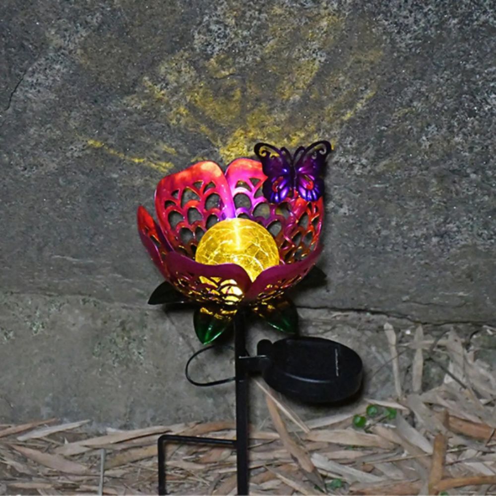 Lotus Shaped Solar Powered Lam - огляд і ціна Outdoor Lighting Ground Fixtures