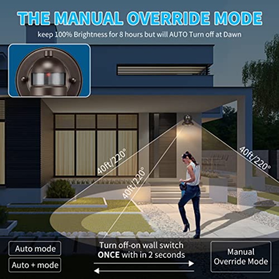 2 Pack Motion Sensor Outdoor L - огляд і ціна Outdoor Lighting Led Fixtures