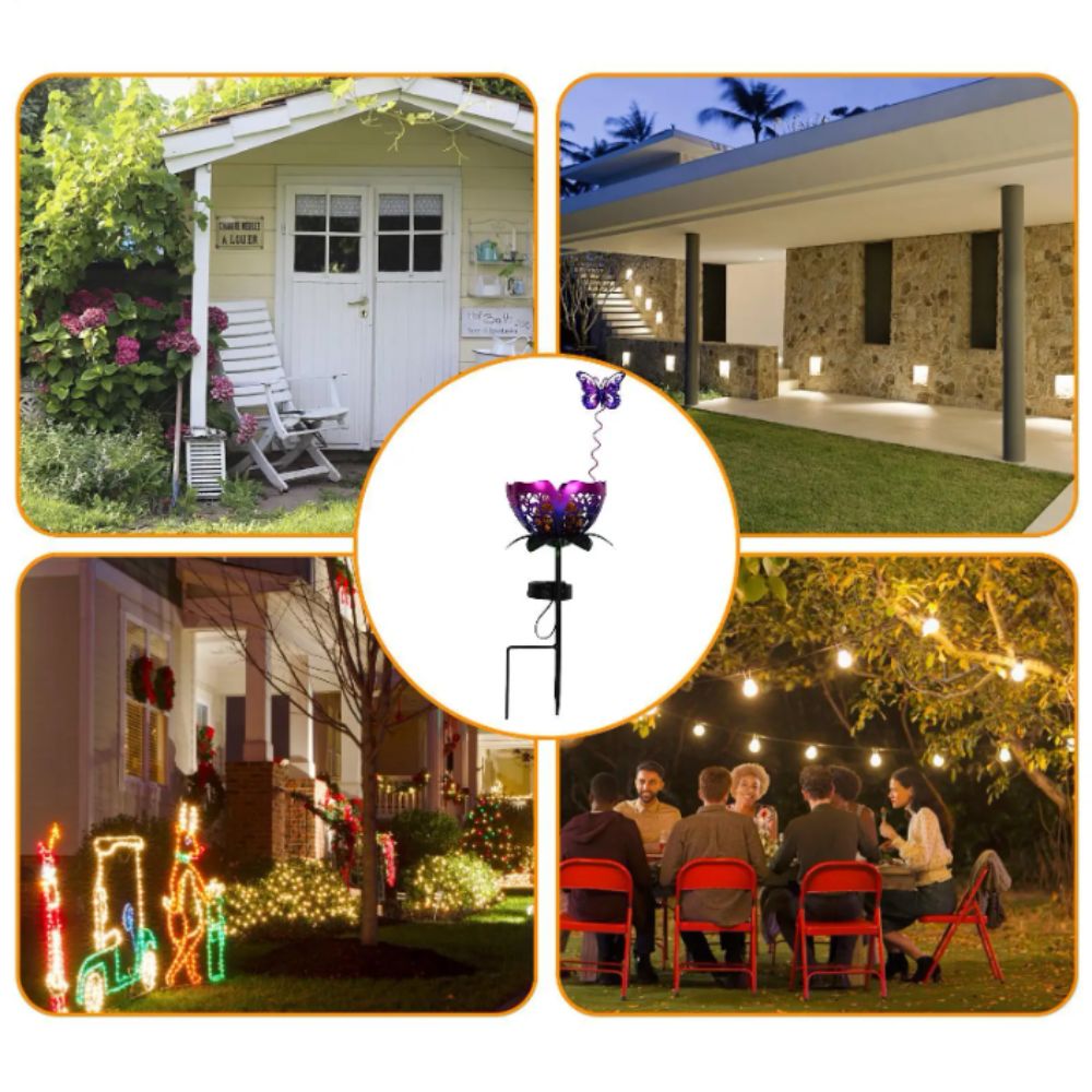 Lotus Shaped Solar Powered Lam - огляд і ціна Outdoor Lighting Ground Fixtures