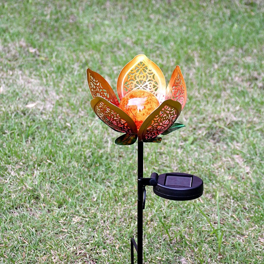 Lotus Shaped Solar Powered Lam - огляд і ціна Outdoor Lighting Ground Fixtures