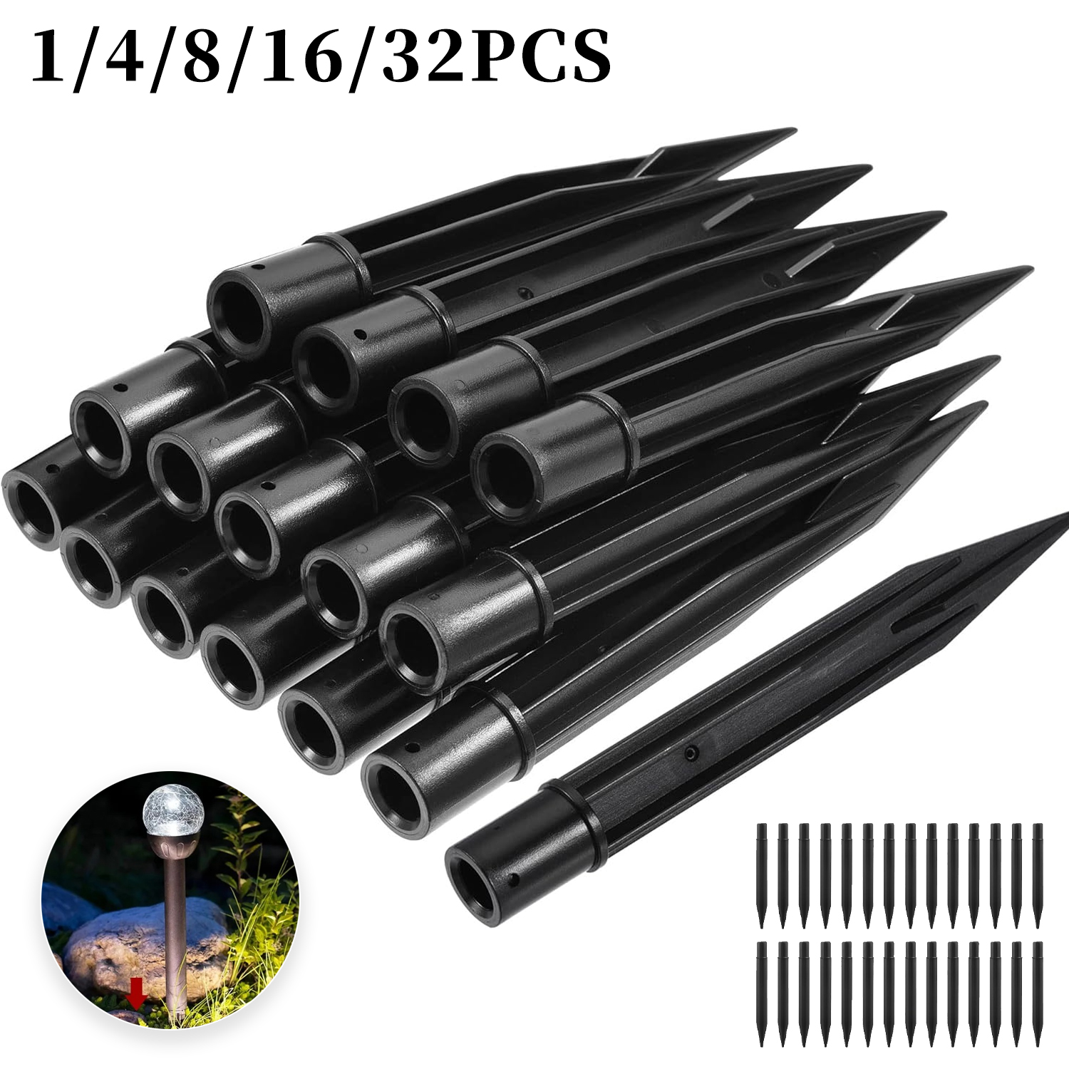 Solar Lawn Light Stakes 1-32PC - огляд і ціна Outdoor Lighting Ground Fixtures