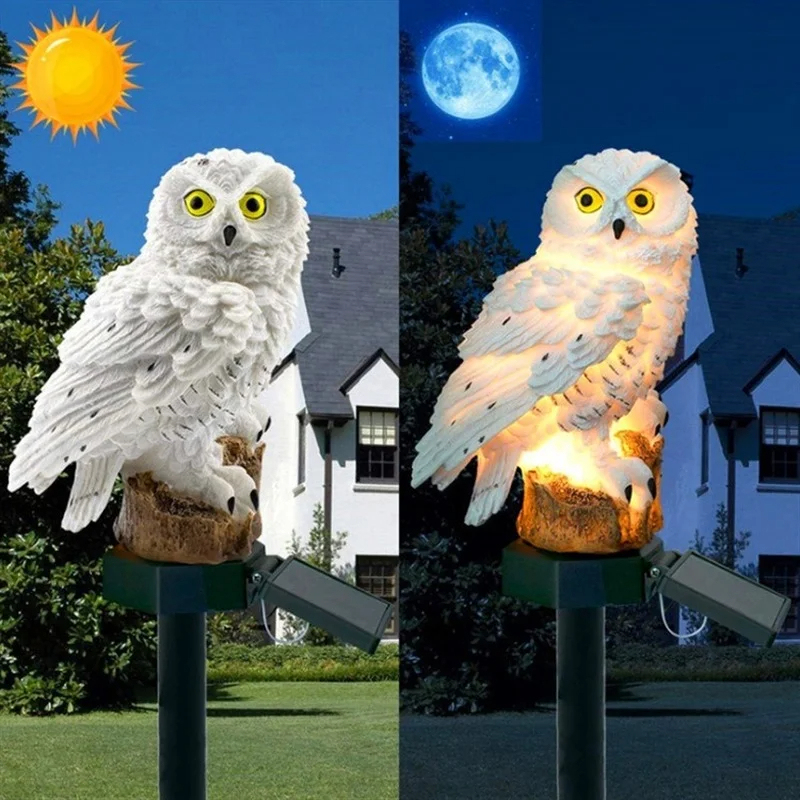 Solar Owl Statue Garden Light  - огляд і ціна Outdoor Lighting Led Fixtures