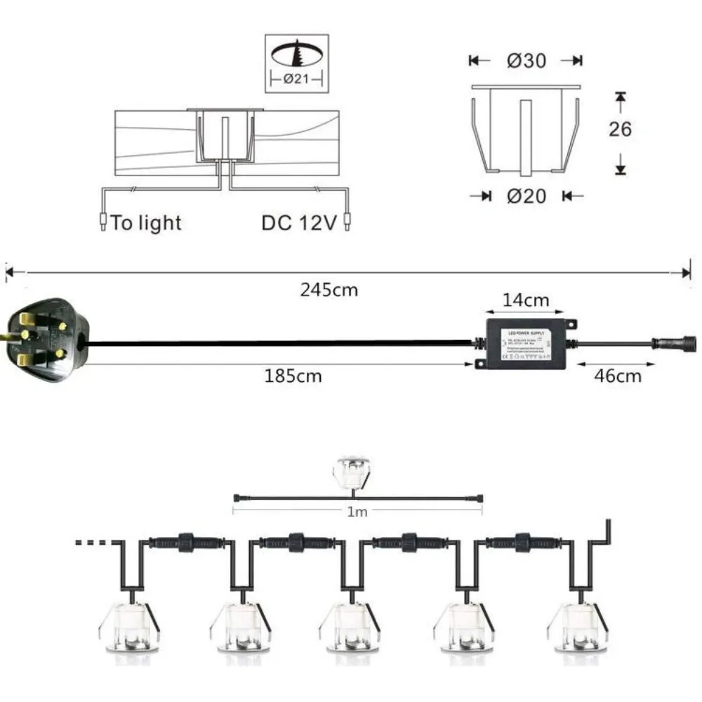 32mm RGBW LED Deck Light 0 6W  - огляд і ціна Outdoor Lighting Ground Fixtures