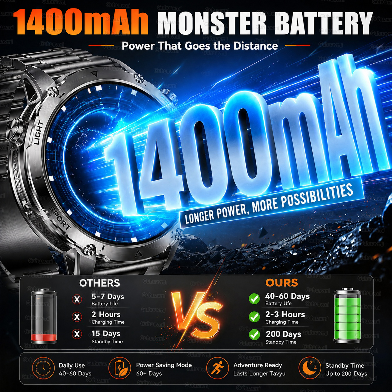 1400mAh GPS Smart Watch Men 20 - огляд і ціна Outdoor Lighting Zones