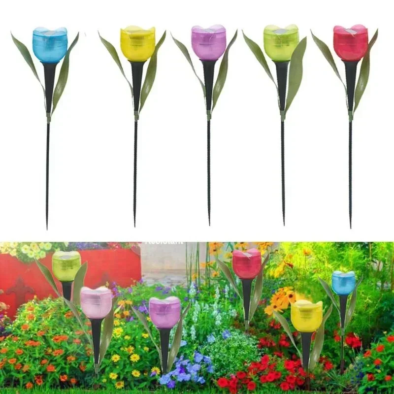 1Pcs Garden Tulip Flower Shape - огляд і ціна Outdoor Lighting Led Fixtures
