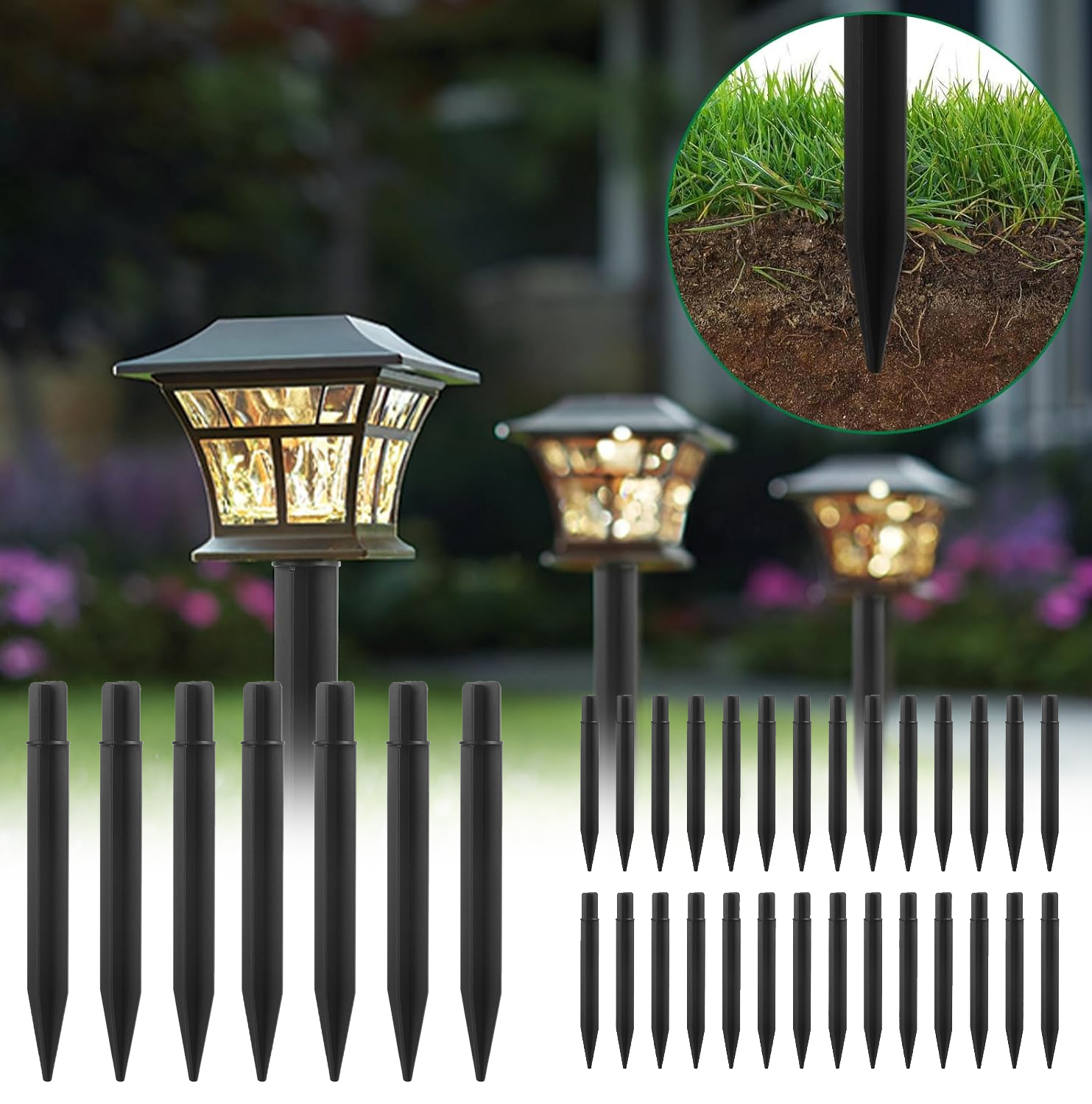 1-32PCS Solar Garden Lights Ou - огляд і ціна Outdoor Lighting Ground Fixtures