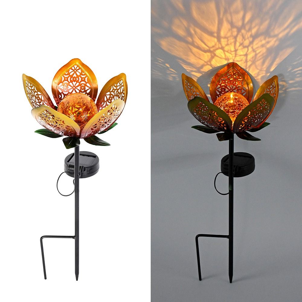 Lotus Shaped Solar Powered Lam - огляд і ціна Outdoor Lighting Ground Fixtures